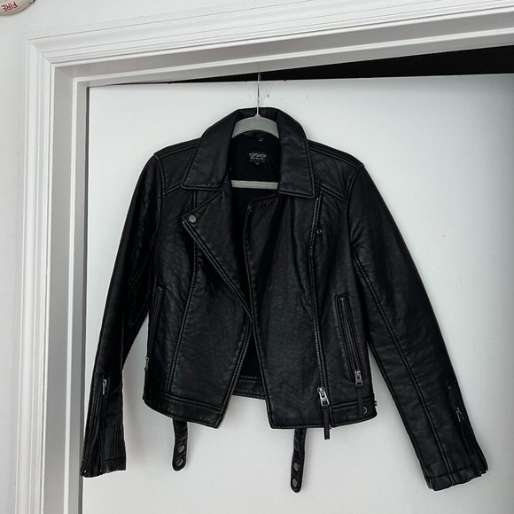 Leather Jacket Top Shop - Picture 1 of 4